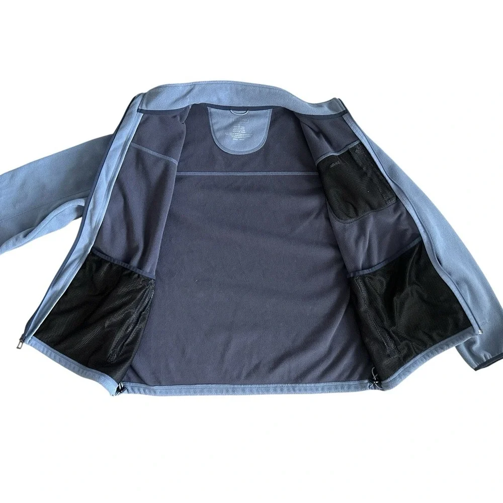L.L. Bean Polartec Fleece Jacket‎ Mens Large Blue Full-Zip Outdoor Pockets